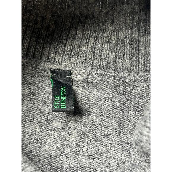 Stile Benetton Wool Gray Turtleneck Dress Size Small - Picture 8 of 8